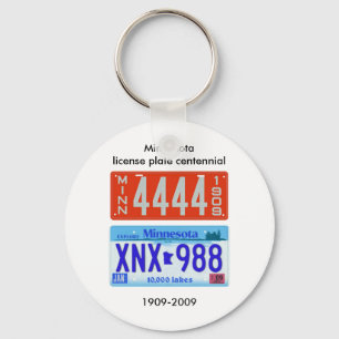 Minnesota registreringsskylthundraårsjubileum nyckelring