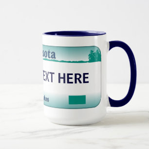 Minnesota registreringsskyltmugg mugg