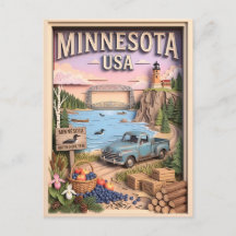 Minnesota Road Trip North Shore Lake 3D Texturerad