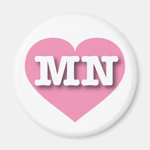 Minnesota Rosa Heart - I kärlek MN Magnet