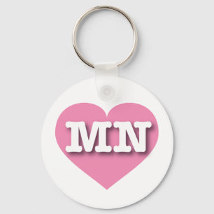Minnesota Rosa Heart - I kärlek MN Nyckelring