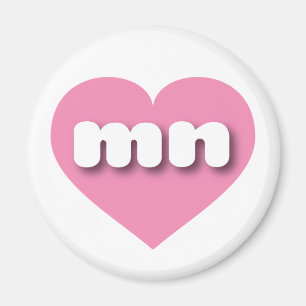 Minnesota rosa hjärta - I kärlek mn Magnet