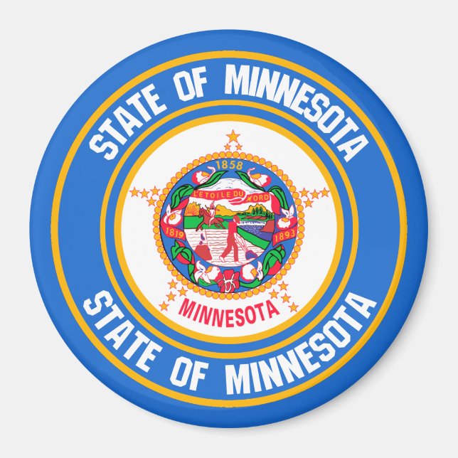 Minnesota Round Emblem Magnet (Framsidan)