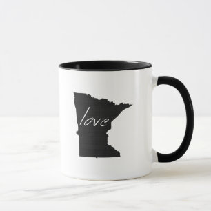 Minnesota Shaped Black Chalkboard Minnesotan Kärl Mugg