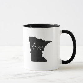 Minnesota Shaped Black Chalkboard Minnesotan Kärle Mugg