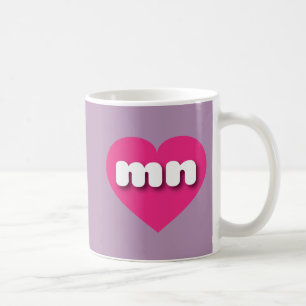 Minnesota shock rosa hjärta - I kärlek mn Kaffemugg