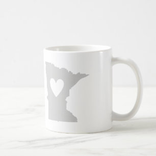 Minnesota Silhouette med Heart Coffe Mugg