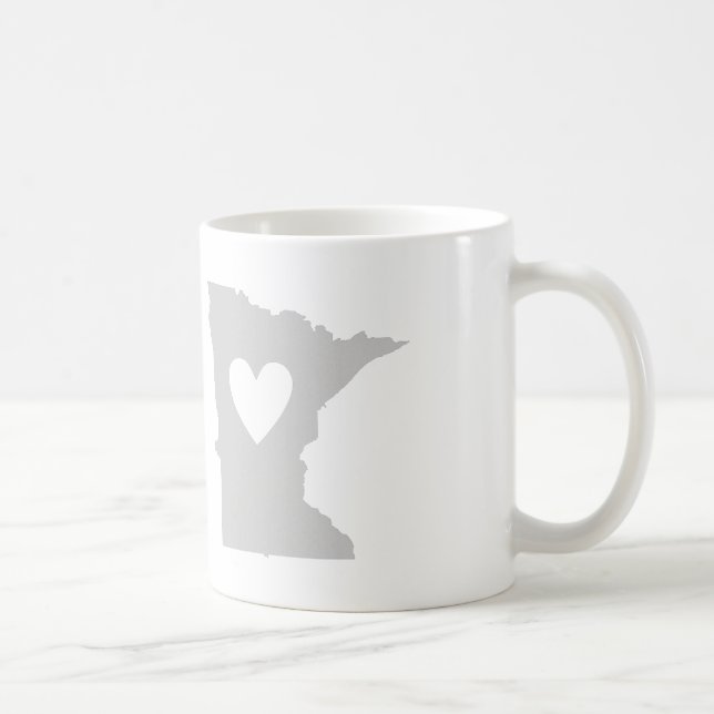 Minnesota Silhouette med Heart Coffe Mugg (Höger)