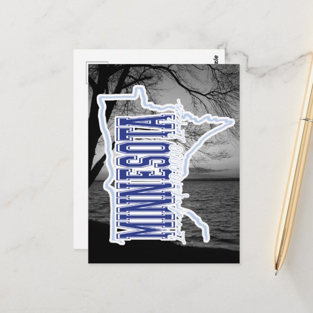 Minnesota Sjö Vykort (Fram/Back In Situ)