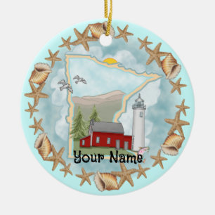 Minnesota Snäckas Lighthouse Ornament