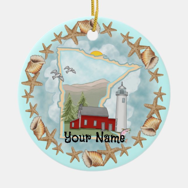 Minnesota Snäckas Lighthouse Ornament (Framsidan)