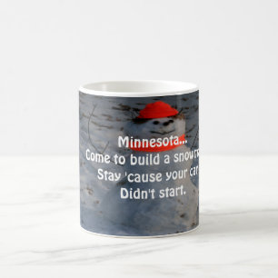 Minnesota snögubbemugg kaffemugg
