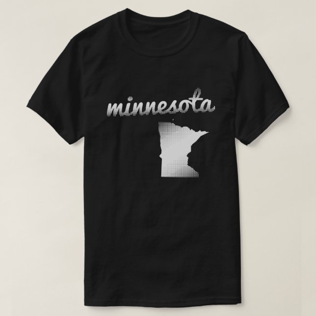 Minnesota som är statlig i vit tee shirt (Design framsida)