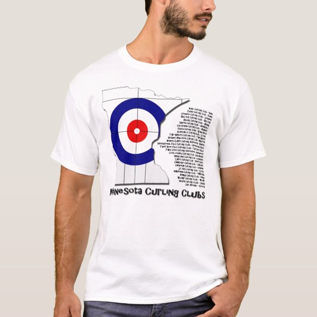 Minnesota som krullar klubbar tee shirt (Framsida)