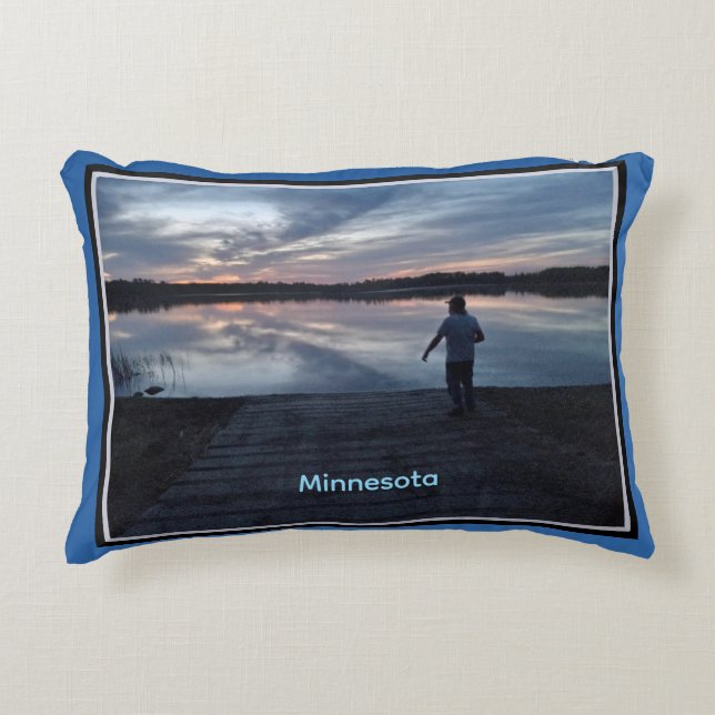 Minnesota sommar solnedgång accentkudde prydnadskudde (Framsidan)