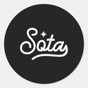 Minnesota Sota Script North Star State Runt Klistermärke