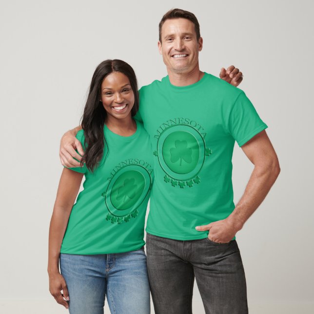 Minnesota St. Patrick Shamrock Grönt T-shirt (Unisex)