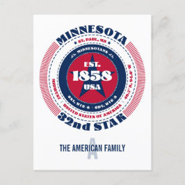 Minnesota, St. Paul, MN, Patriotic, Monogram Vykort
