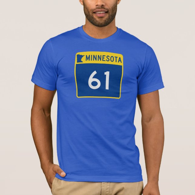 Minnesota stamhuvudväg 61 tee shirt (Framsida)