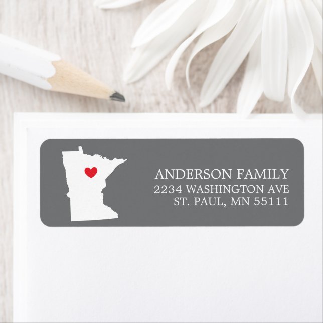 MINNESOTA-stat | Flytta Returadressetikett Returadress Etikett (Insitu)