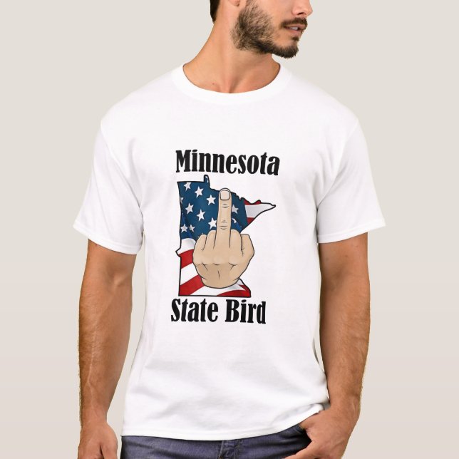 Minnesota State bird t-shirt mitten finger (Framsida)