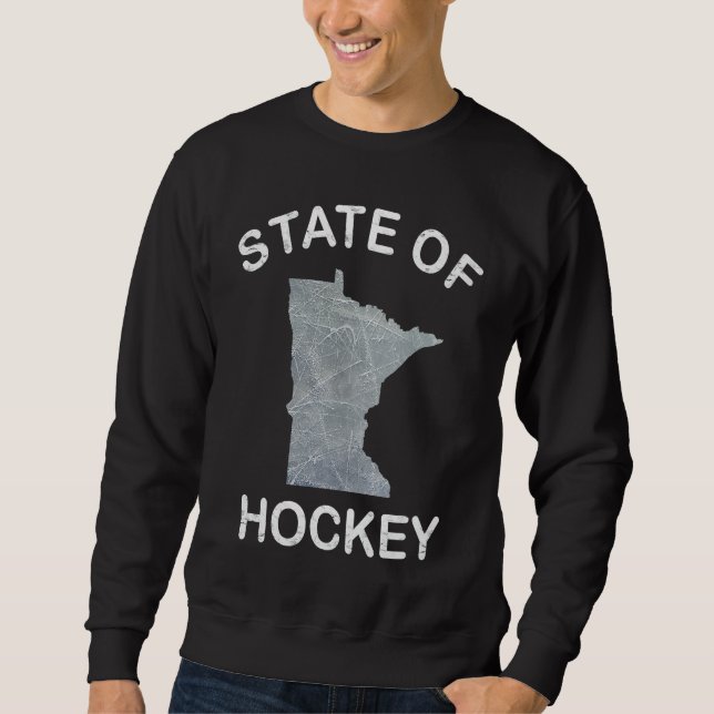 Minnesota State of Hockey Hoodie State of Hockey 1 Lång Ärmad Tröja (Framsida)