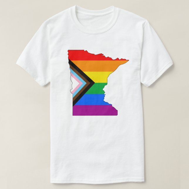 Minnesota State Pride HBTQ Progress Pride T Shirt (Design framsida)