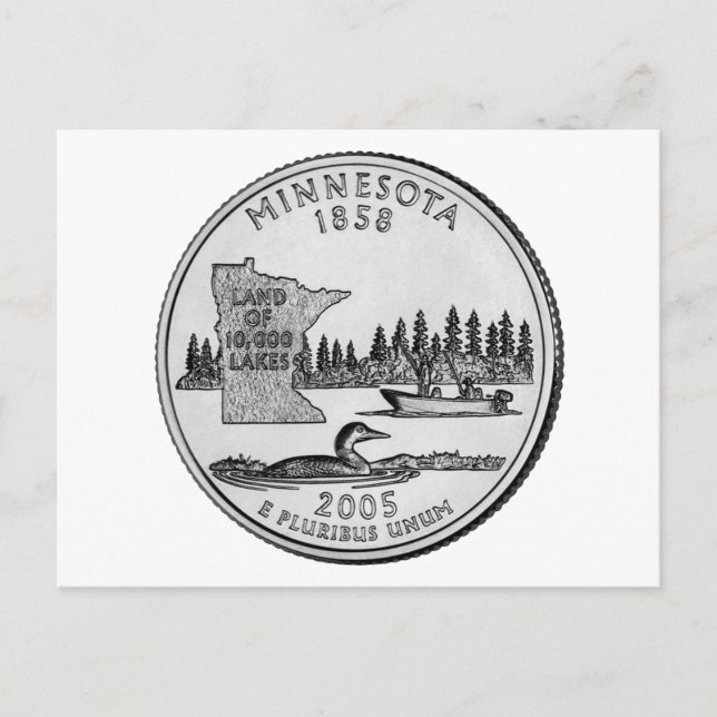 Minnesota State Quarter Vykort (Framsida)