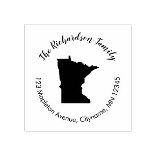 Minnesota state returadress gummi frimärke stämpel