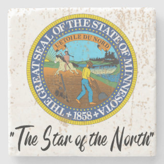 Minnesota State Seal and Motto - Stone Underlägg