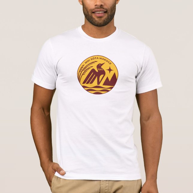 Minnesota State Seal in Gophers Färg T Shirt (Framsida)