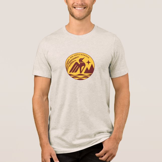 Minnesota State Seal in Gophers Färg T Shirt (Framsida)