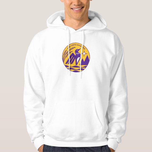 Minnesota State Seal in Viking Färg Hoodie (Framsida)