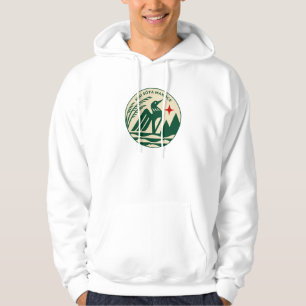 Minnesota State Seal in Vild Färg Hoodie