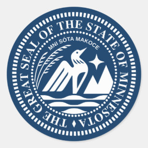 Minnesota State Seal Runt Klistermärke