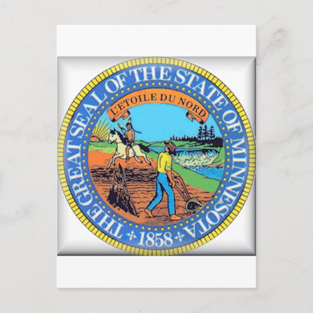 Minnesota State Seal Vykort (Framsida)