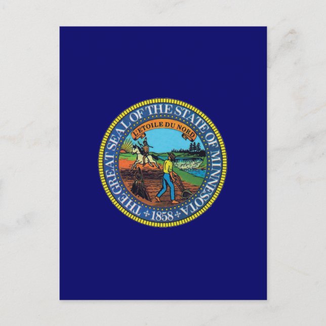 Minnesota State Seal Vykort (Framsida)
