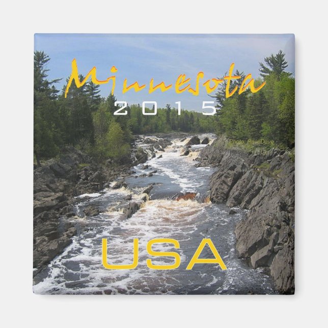 Minnesota State USA: Bytesår för Souvenir Magnet (Framsidan)