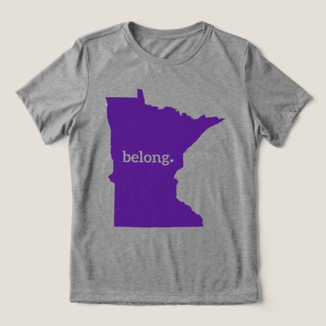 Minnesota-staten Karta Belong T Shirt (Design Framsida)