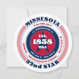 Minnesota Statens Historia Platt Kort