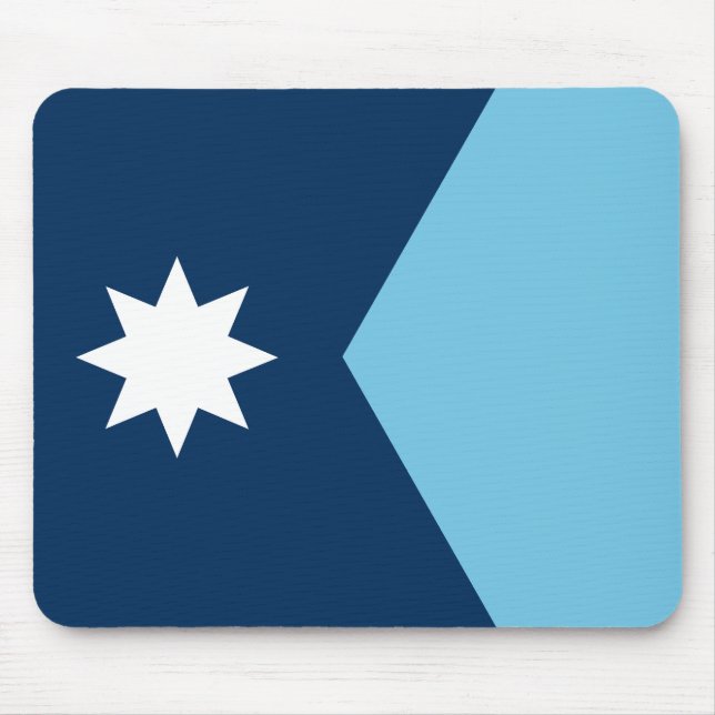 Minnesota-statens nya flagga musmatta (Framsidan)