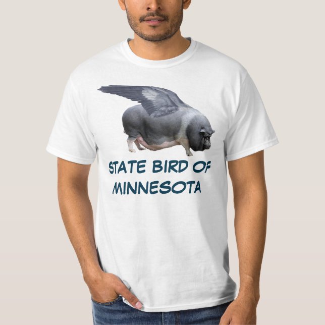 MINNESOTA STATLIG FÅGEL: GRISEN T-SHIRT (Framsida)