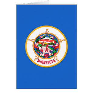Minnesota Statlig flagga Design Hälsningskort