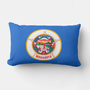 Minnesota Statlig flagga Design Lumbarkudde