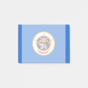 Minnesota Statlig flagga Design Post-it Block