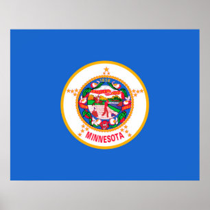Minnesota Statlig flagga Design Poster
