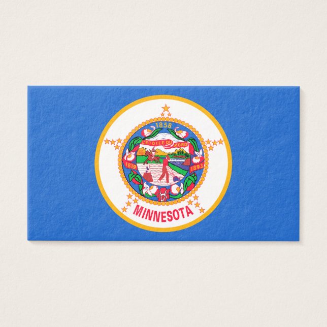 Minnesota Statlig flagga Design Visitkort (Framsidan)