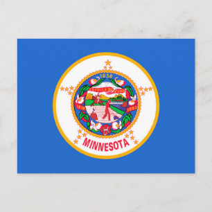 Minnesota Statlig Flagga Design Vykort