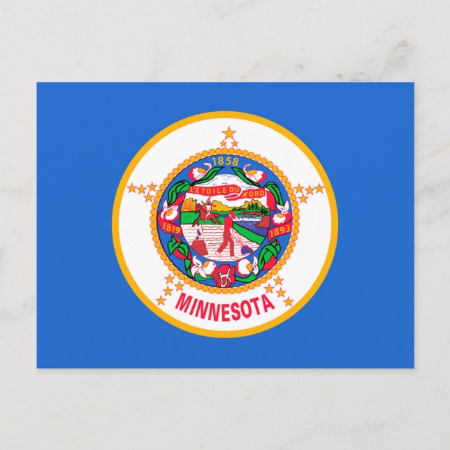 Minnesota Statlig Flagga Design Vykort (Framsida)