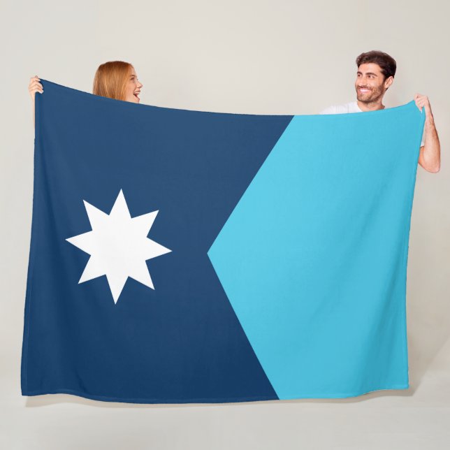 Minnesota Statlig flagga Fleecefilt (På plats)